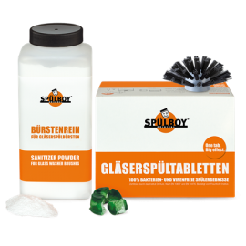Classic Reinigungsset: Tabletten, Bürstenrein, Bürstenkopf Spülboy